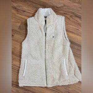 Cream Sherpa Fleece Vest